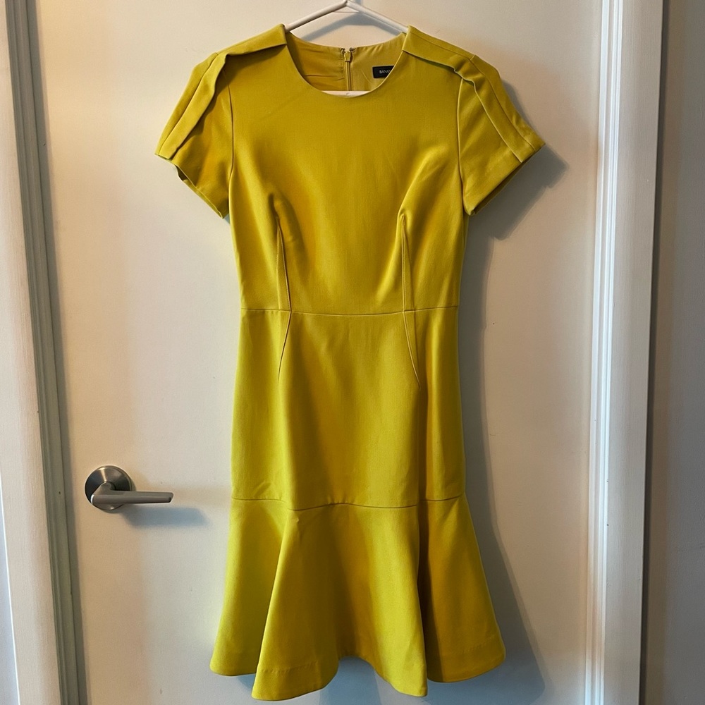 Banana Republic Yellow Fit-and-Flare Dress